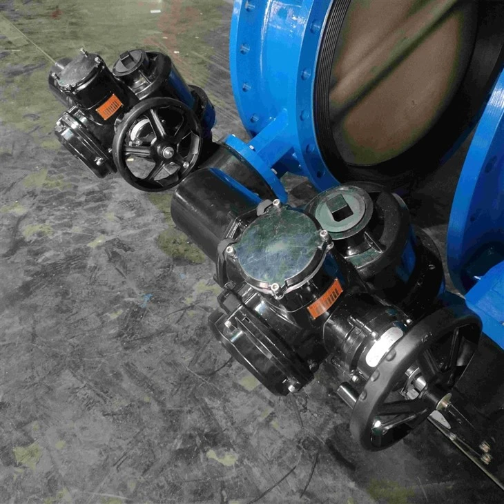 Large diameter electric flange butterfly valve